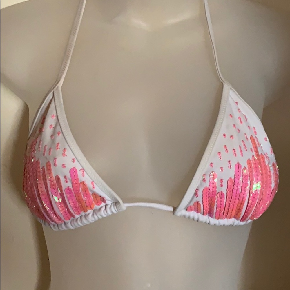 Victoria’s Secret Triangle sequin bikini top